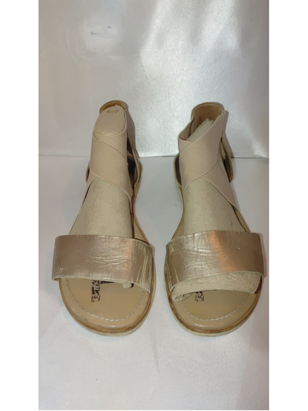 Sorel Ella II Metallic Gold Sandals Size 9.5 - Picture 5 of 7